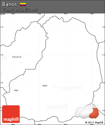 Blank Simple Map of Banos