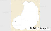Classic Style Simple Map of Banos, single color outside