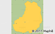 Savanna Style Simple Map of Banos, single color outside