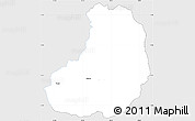 Silver Style Simple Map of Banos, single color outside