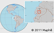 Gray Location Map of Cevallos