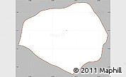 Gray Simple Map of Cevallos, cropped outside