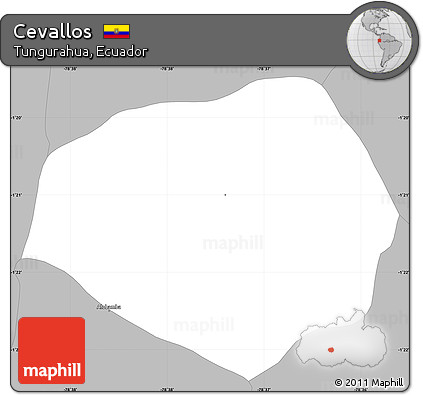 Gray Simple Map of Cevallos