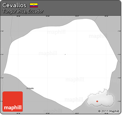 Gray Simple Map of Cevallos