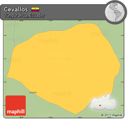 Savanna Style Simple Map of Cevallos