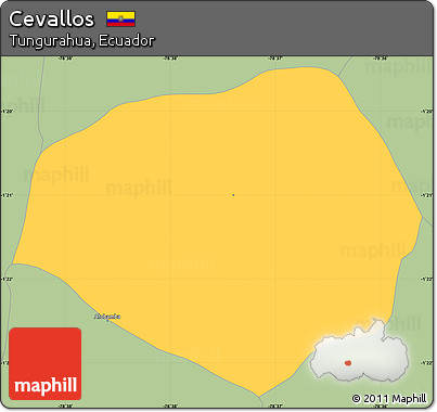 Savanna Style Simple Map of Cevallos