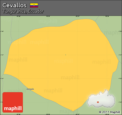 Savanna Style Simple Map of Cevallos