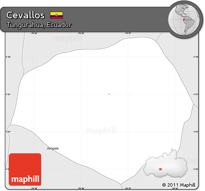Silver Style Simple Map of Cevallos