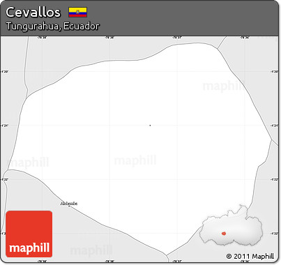 Silver Style Simple Map of Cevallos