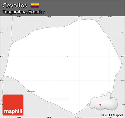 Silver Style Simple Map of Cevallos