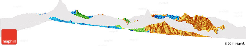 Political Horizon Map of Tungurahua, single color outside