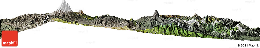 Satellite Horizon Map of Tungurahua, semi-desaturated Satellite Horizon Map of Tungurahua, semi-desaturated