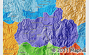 Political Shades Map of Tungurahua