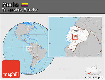 Gray Location Map of Mocha, highlighted country, highlighted parent region