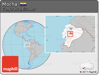 Gray Location Map of Mocha, highlighted country, highlighted parent region