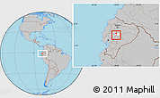 Gray Location Map of Mocha, highlighted parent region