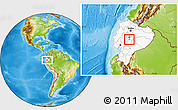 Physical Location Map of Mocha, highlighted country