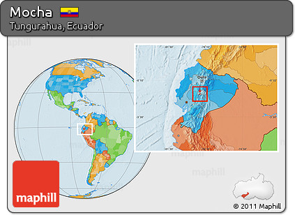 Political Location Map of Mocha, within the entire country