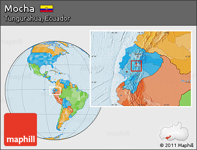 Political Location Map of Mocha, within the entire country