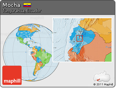 Political Location Map of Mocha, within the entire country