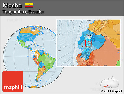 Political Location Map of Mocha