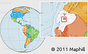 Political Location Map of Mocha, highlighted country, highlighted parent region