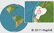 Satellite Location Map of Mocha, highlighted country