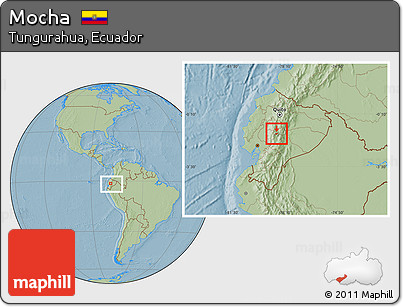 Savanna Style Location Map of Mocha, within the entire country, hill shading