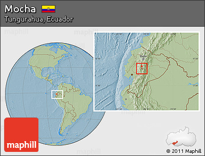 Savanna Style Location Map of Mocha, within the entire country, hill shading