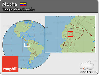 Savanna Style Location Map of Mocha