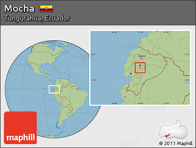 Savanna Style Location Map of Mocha