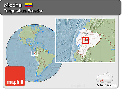 Savanna Style Location Map of Mocha, highlighted country, highlighted parent region, hill shading