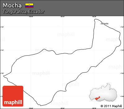 Blank Simple Map of Mocha, cropped outside