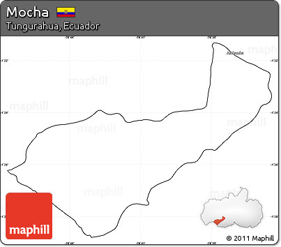 Blank Simple Map of Mocha, cropped outside