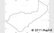 Blank Simple Map of Mocha, cropped outside, no labels