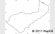 Blank Simple Map of Mocha, cropped outside