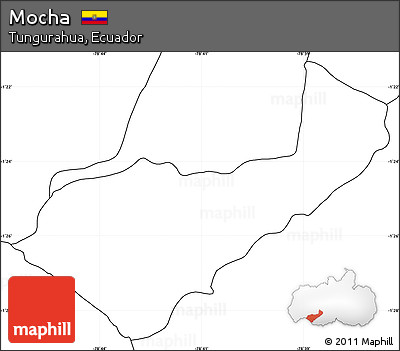 Blank Simple Map of Mocha, no labels