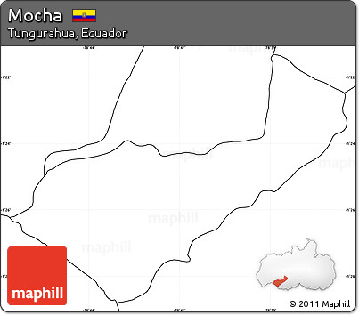 Blank Simple Map of Mocha, no labels