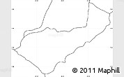 Blank Simple Map of Mocha, no labels