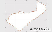Classic Style Simple Map of Mocha, cropped outside