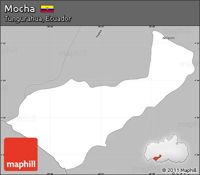 Gray Simple Map of Mocha