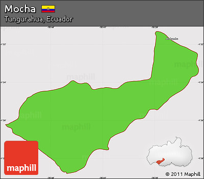 Political Simple Map of Mocha, cropped outside