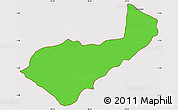 Political Simple Map of Mocha, cropped outside