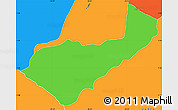 Political Simple Map of Mocha