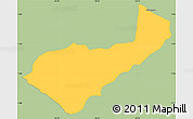 Savanna Style Simple Map of Mocha, single color outside