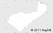 Silver Style Simple Map of Mocha, single color outside
