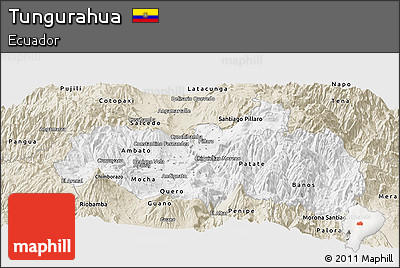 Classic Style Panoramic Map of Tungurahua