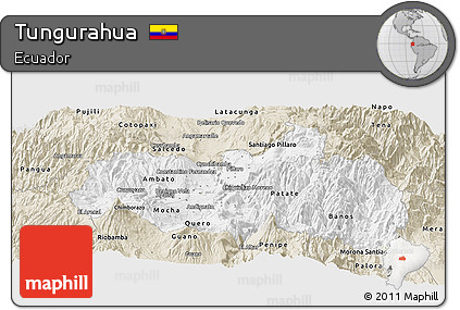 Classic Style Panoramic Map of Tungurahua