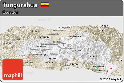 Classic Style Panoramic Map of Tungurahua