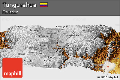 Physical Panoramic Map of Tungurahua